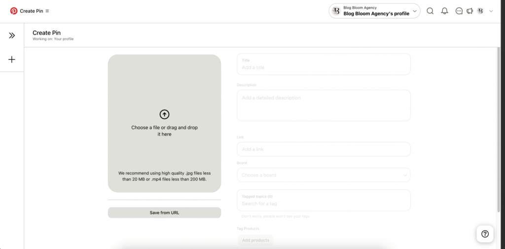How to post to Pinterest using the Create Pin section