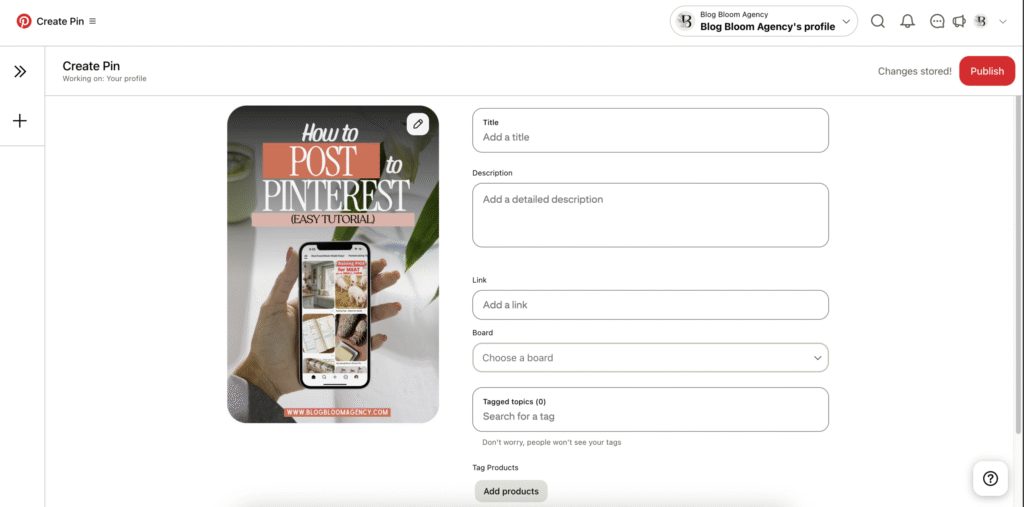 Uploaded a photo - How to post to Pinterest