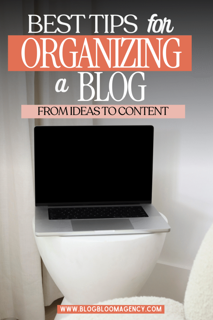 organizing a blog pinterest image