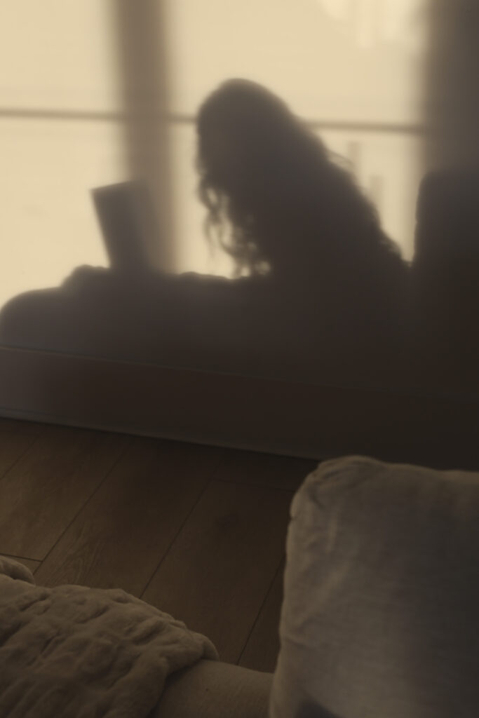 a silhouette of a woman 
