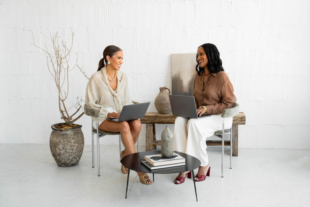 two women talking to each other - how to get your blog to show up in google