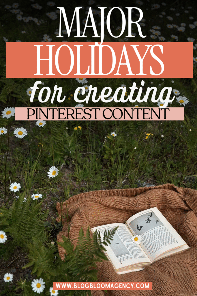major holidays for creating pinterest content pin image