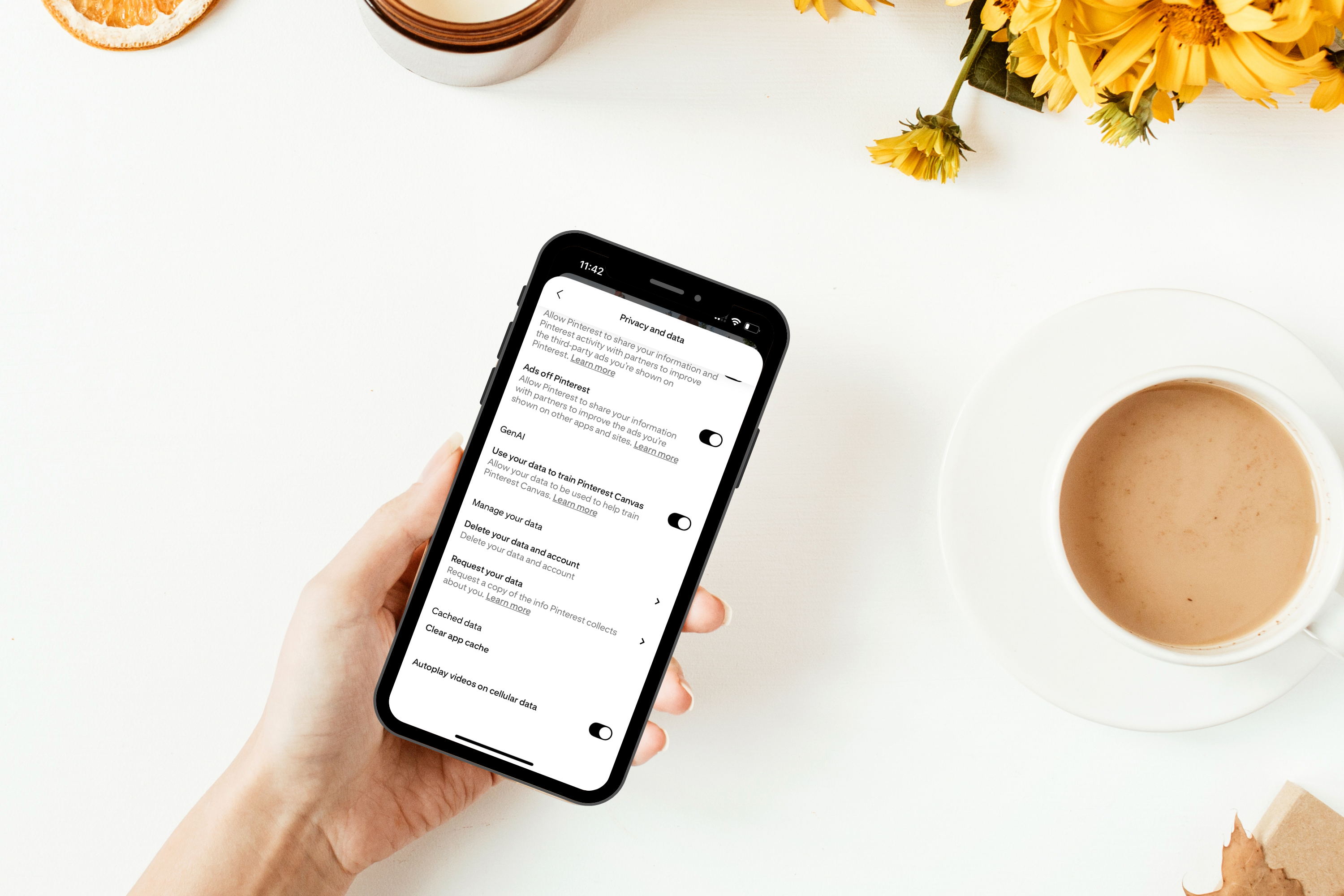 how to delete pinterest history on mobile