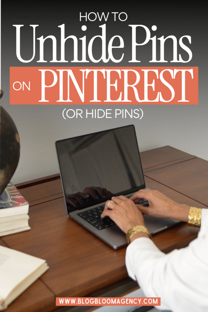 how to unhide pins on pinterest